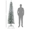 Edge Collections - 7' - White - Flocked Pencil Christmas Tree for Small Spaces - 1 Piece
